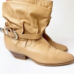 Vintage Camel Ankle Cowboy Style Booties SZ 8.5